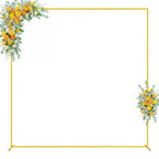 Square Wedding Arch Backdrop Stand Gold Metal Arch 8FT x 8FT