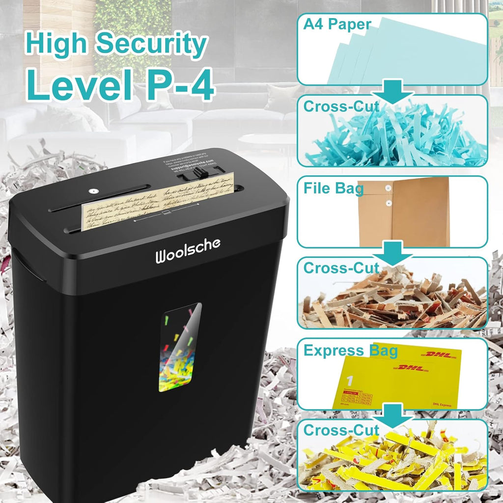 Paper Shredder,10-Sheet Cross Cut with 3.43-Gallon Basket, P-4 Security Level,3-Mode Design - Shreds CD and Credit