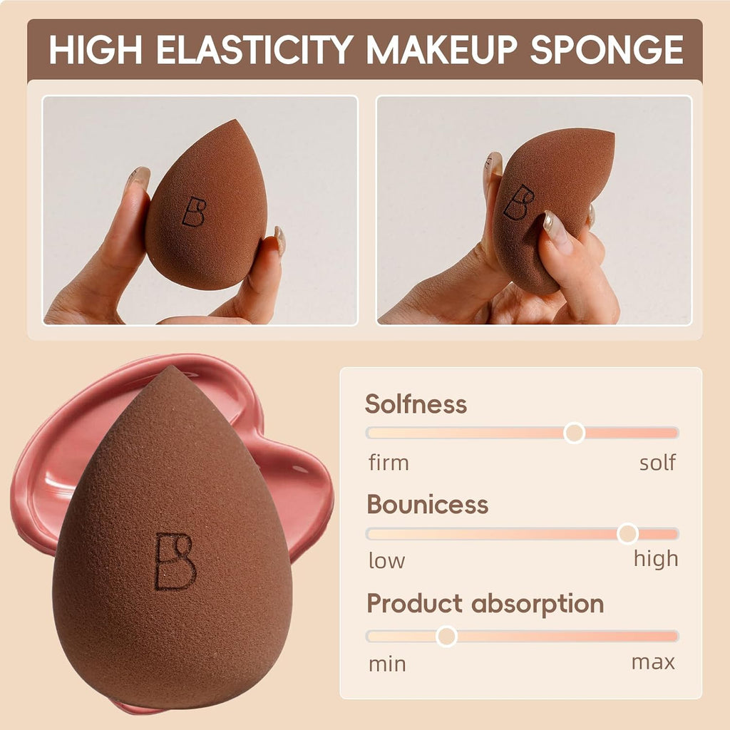 Makeup Brush Set 11Pcs Bamboo Synthetic Kabuki Brush Set Foundation Powder Blending Concealer Eye shadows Blush