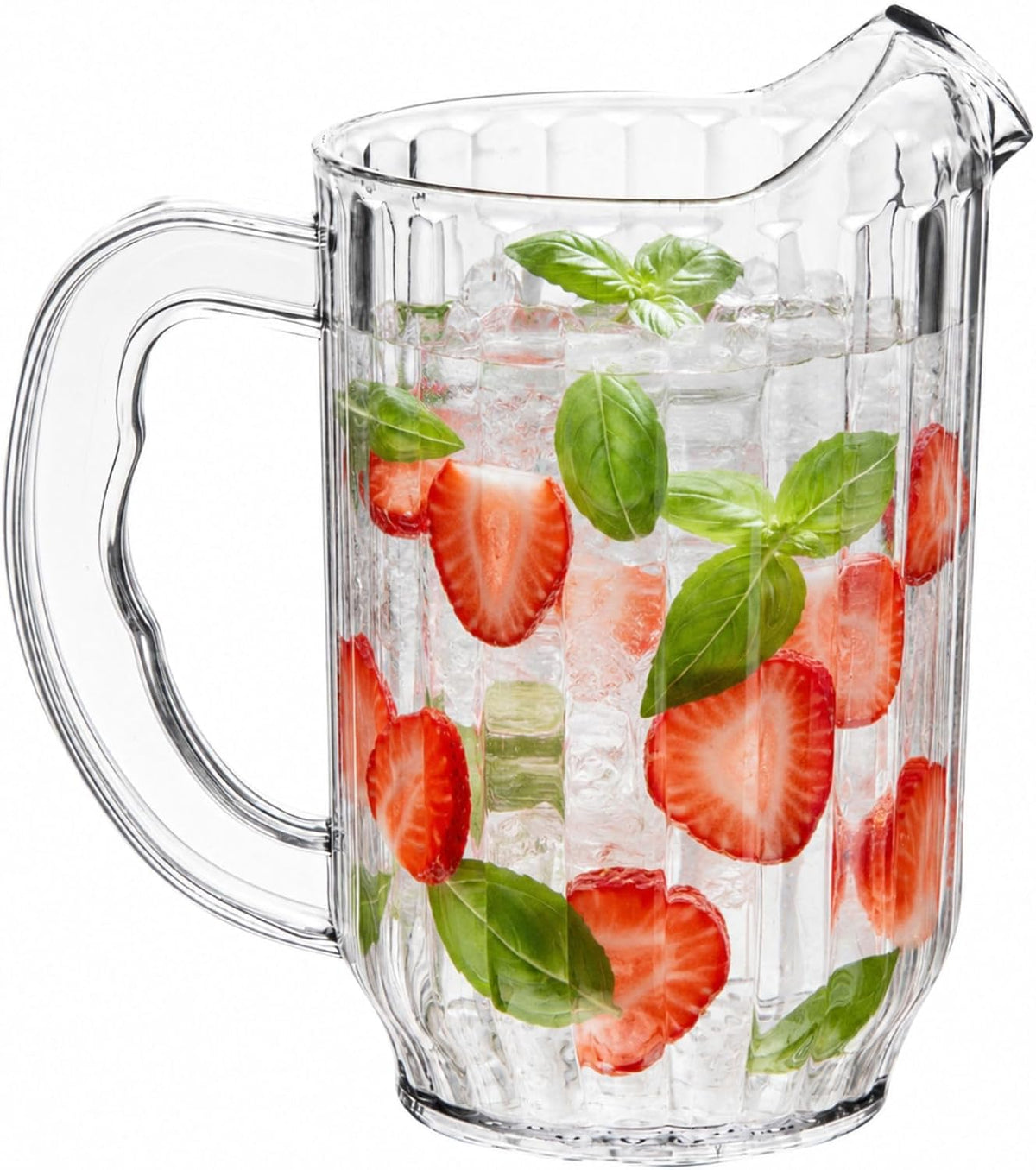 32 oz Clear Plastic Water Pitcher, Contoured Lip, 1 Count