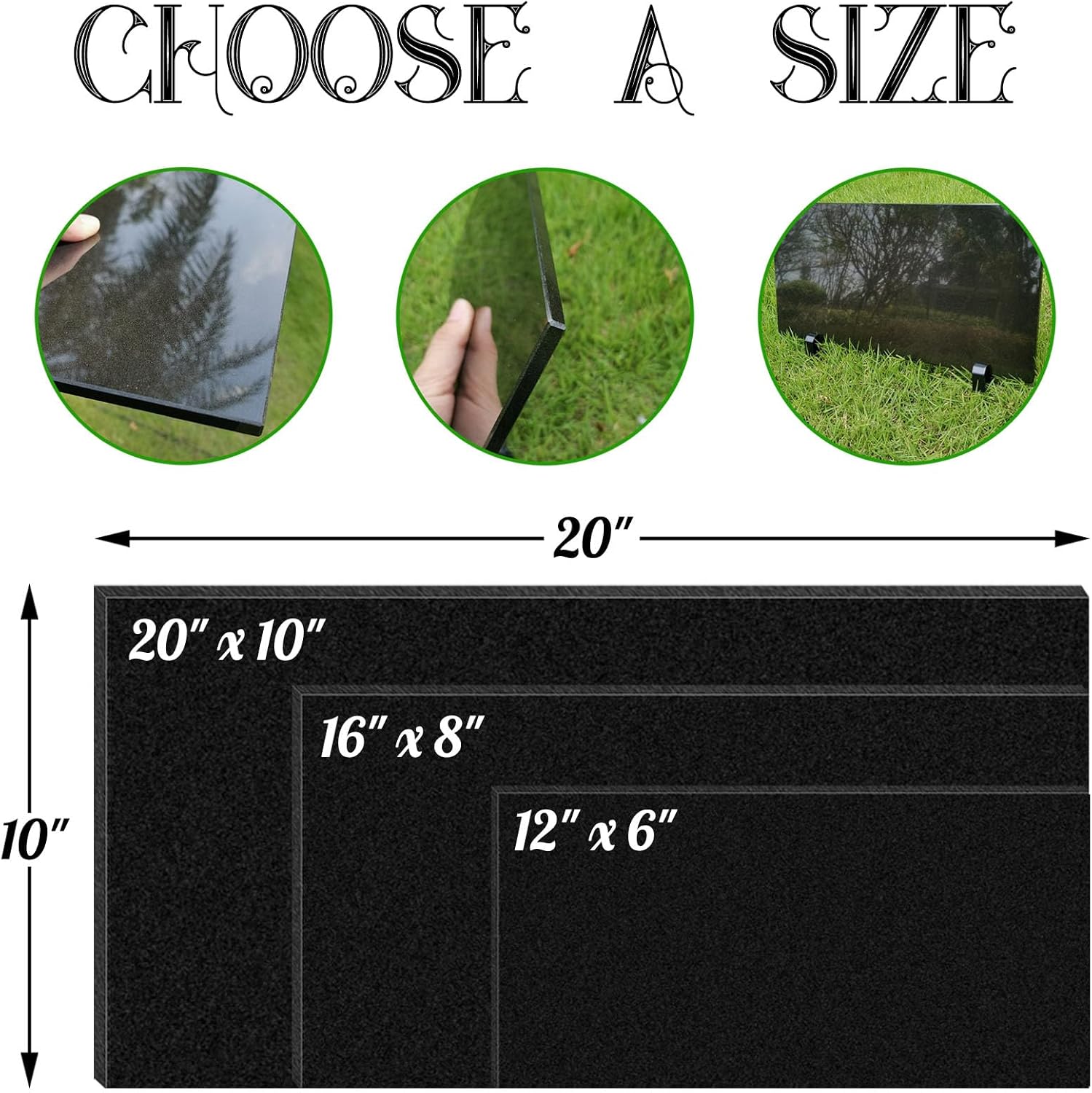 Headstones for Graves - Custom Engraved Grave Markers with Ceramic Photo