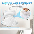 Bath Pillows for Tub,Thick Neck Back Support Bathtub Cushion,White