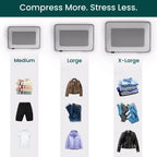 Compression Packing Cubes Set of 6, Luggage Organizers, Silver
