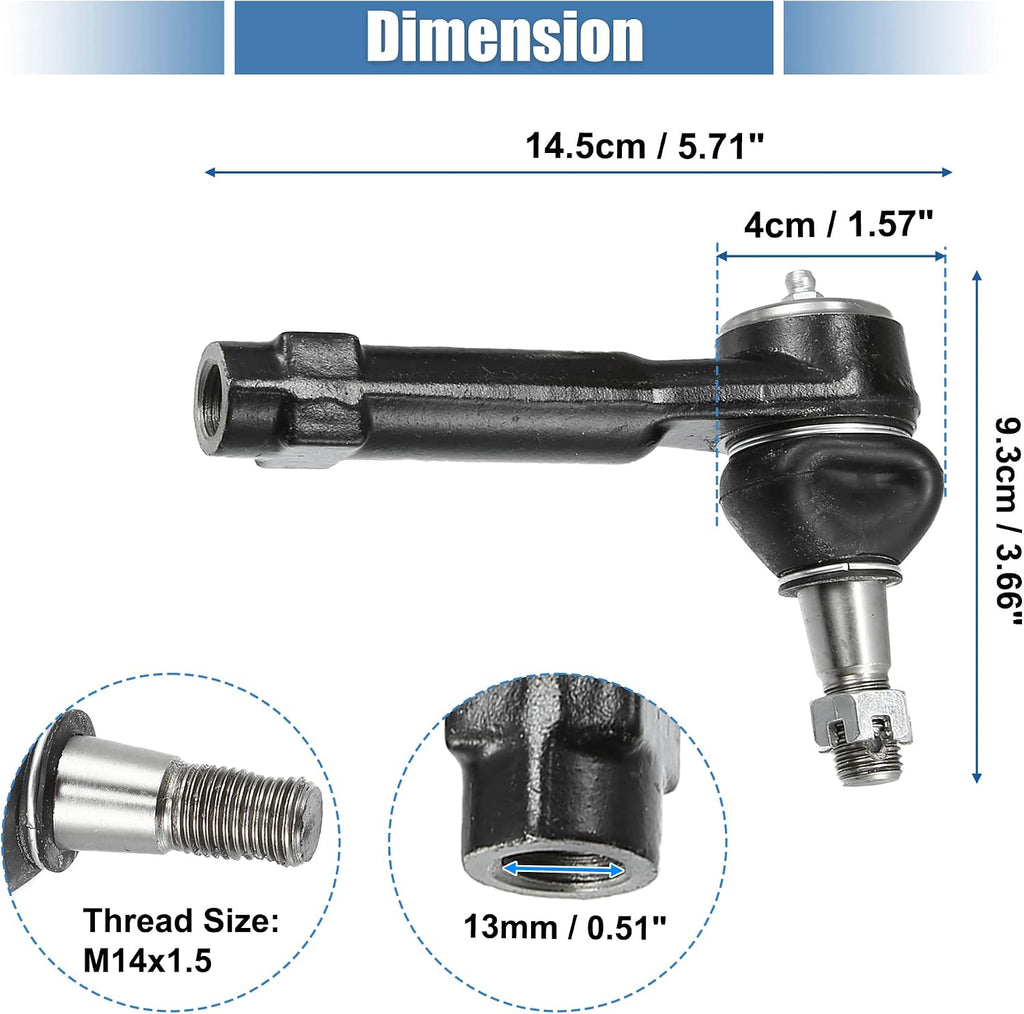X AUTOHAUX Front Tie Rod Ends Links Tie Rod End ES3461 for Ford Explorer
