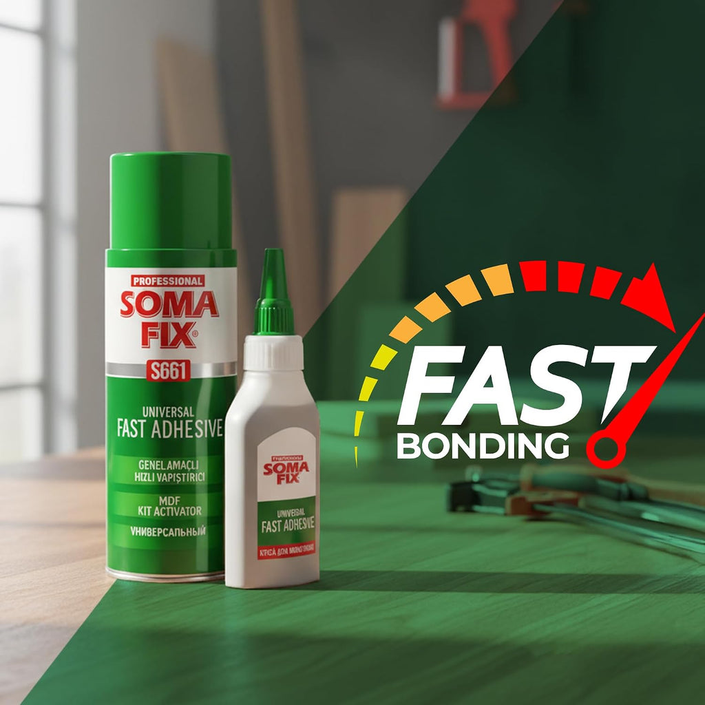 CA Glue with Activator - Instant Bond Cyanoacrylate Adhesive | Super Glue for Wood, Plastic, Glass, Metal, Leather
