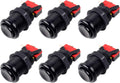 6X American Style Standard Arcade Buttons Switchable Happ Type 30mm Push Button 3/16" Terminal for Jamma Mame Kit