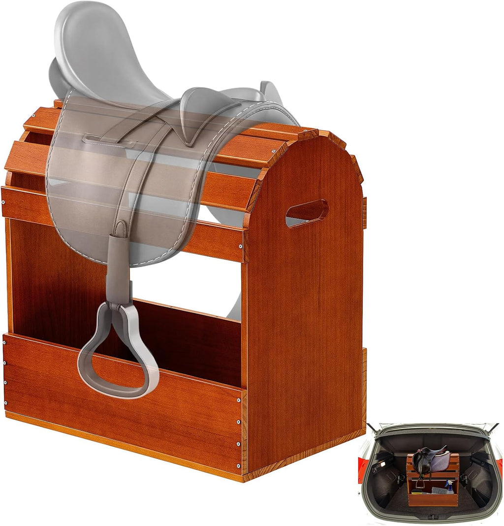 Pine Wood Arched Saddle Rack Stand 20x12x20in, Semicircle