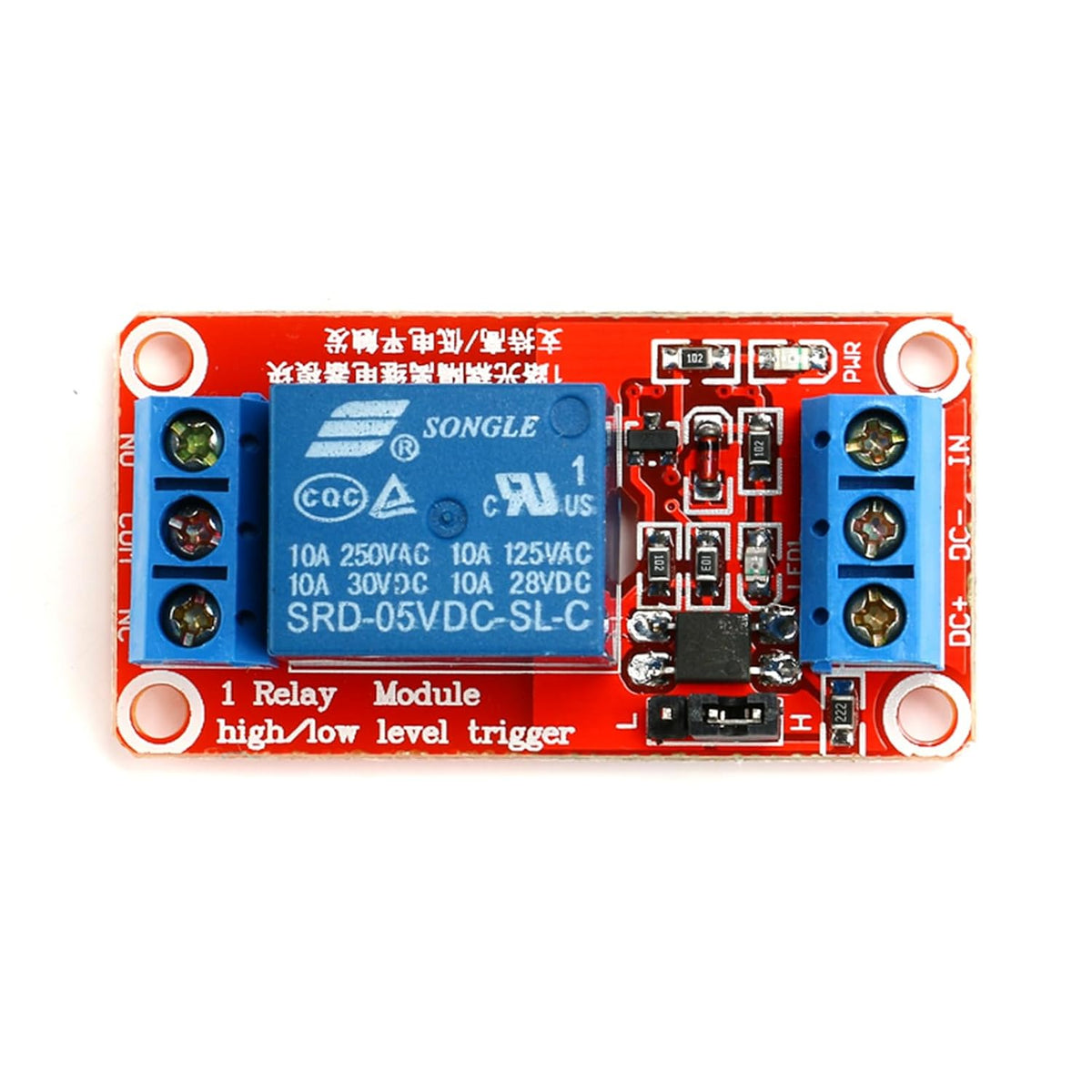 5V 1-Channel Relay Module with Optocoupler Isolation, Supports High and Low Level Trigger, Compatible with Arduino and Raspberry Pi for DIY Electronics Projects