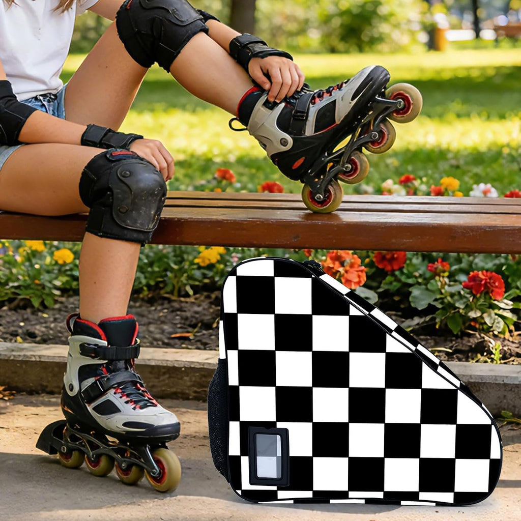 Camo Print Skate Bag For Ice Roller Inline Skates With Adjustable Shoulder Strap Fit Women Men Adults