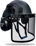 Chainsaw Safety Hard Hats with Mesh Face Shield and Ear Muffs Forestry Safety Helmet Outdoor Work Head Protection