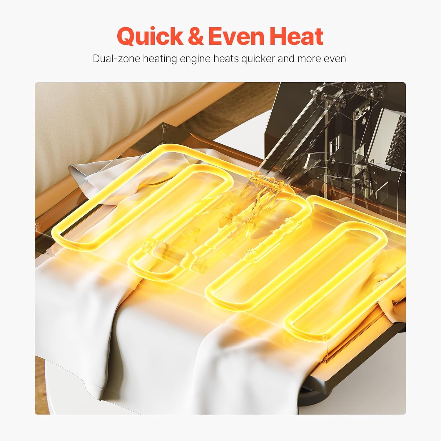 Heat Press Machine 15x15 in Slide Out Heat Transfer Machine Green | DIY Projects for Shirts Hoodies Pants Pillows
