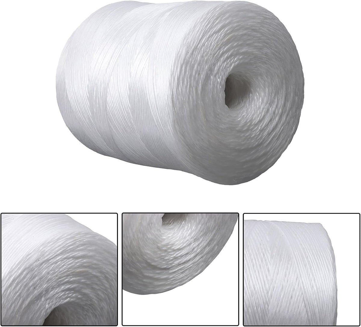 Polypropylene Tying Twine White 6300ft Rope 156lbs Tensile Strength