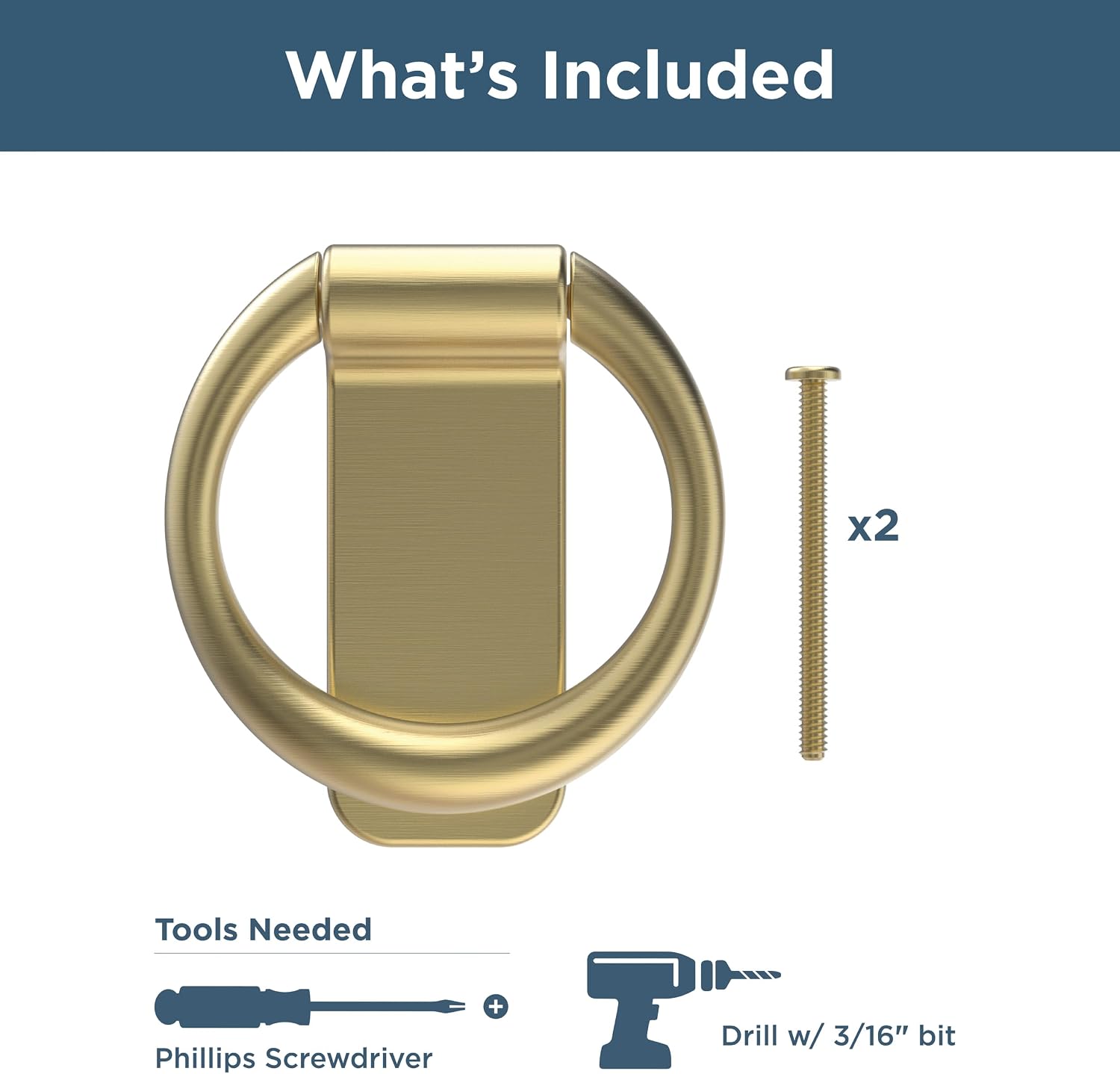 Franklin Brass Derby Door Knocker for Front Door in Brushed Gold EDHDKN-BRG-D