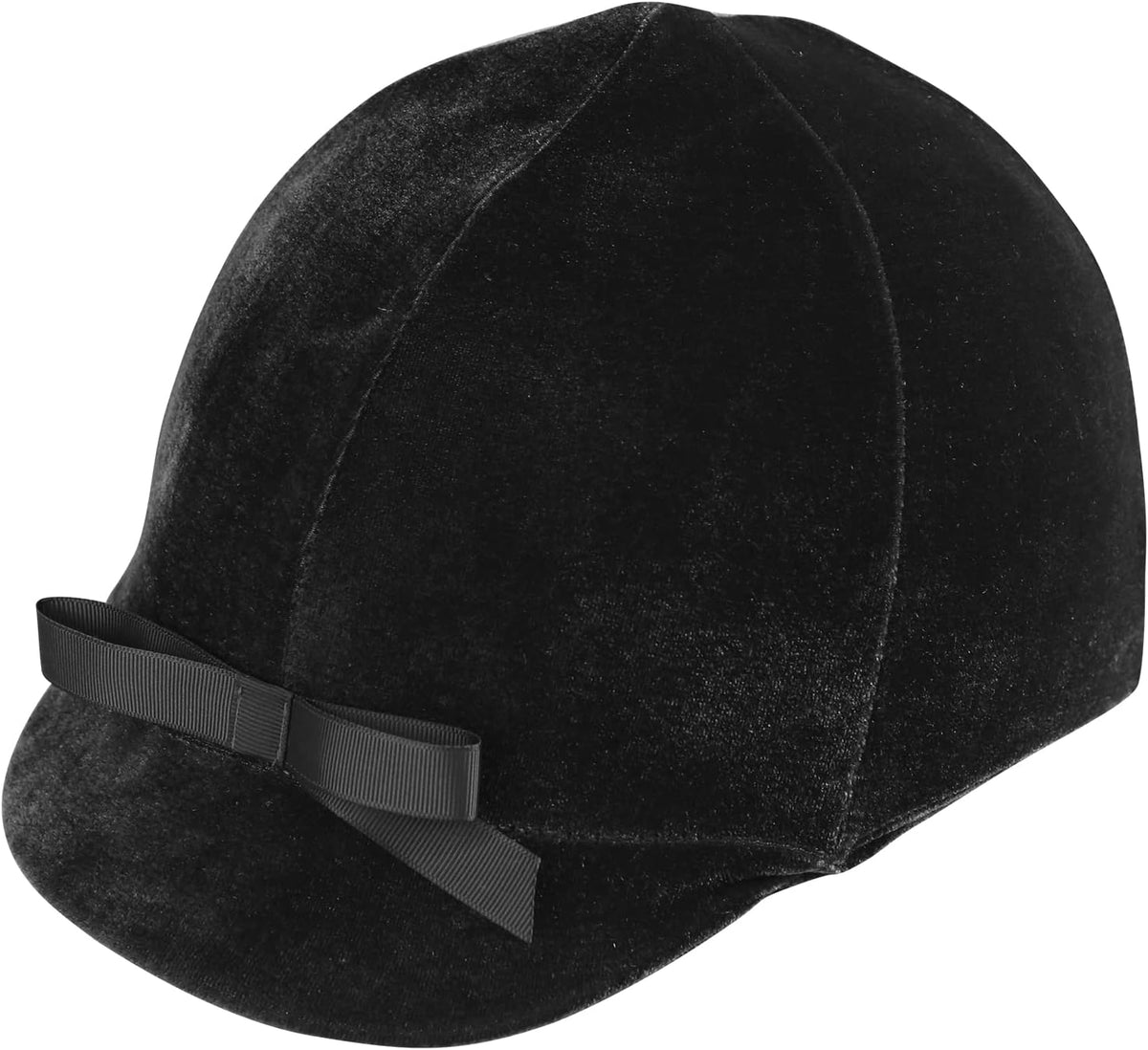 Velvet Equestrian Helmet Cover with Bow – Helmet Cover Only, NOT a Helmet