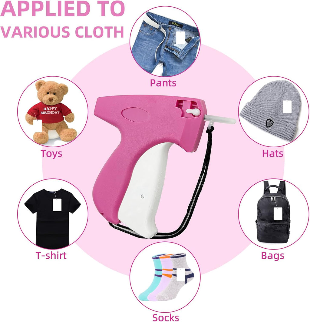 Price Tagging Gun for Clothing, Standard Retail Price Tag Attacher with Gun for Clothes 1600 1" Barbs Fasteners, 400