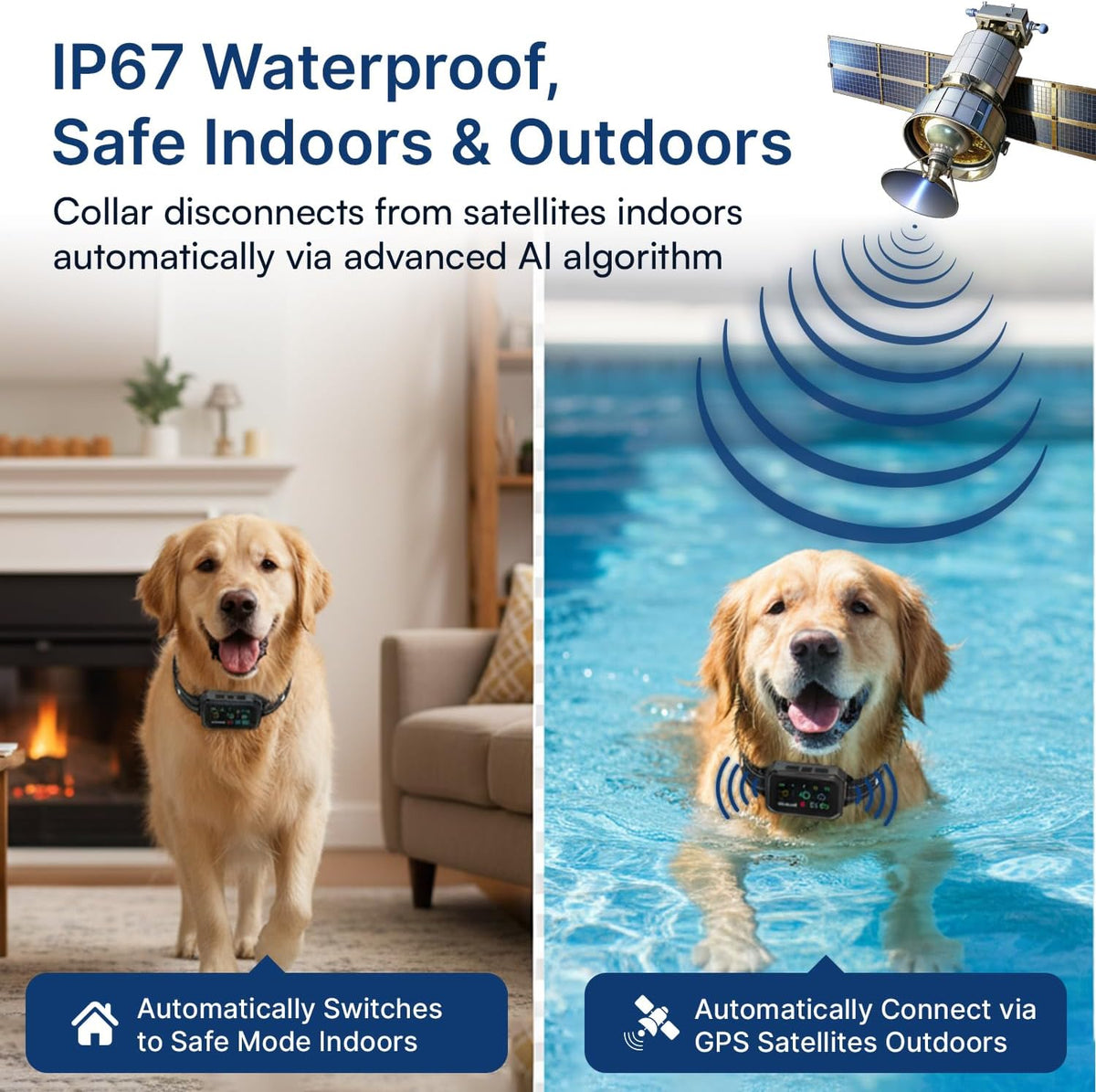 2-1 Smart Wireless GPS Dog Fence with APP Setup 1 Collar Kit