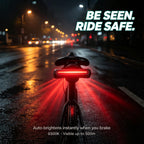 Smart Bike Tail Light USB-C, RGB Flow + Brake Sensor