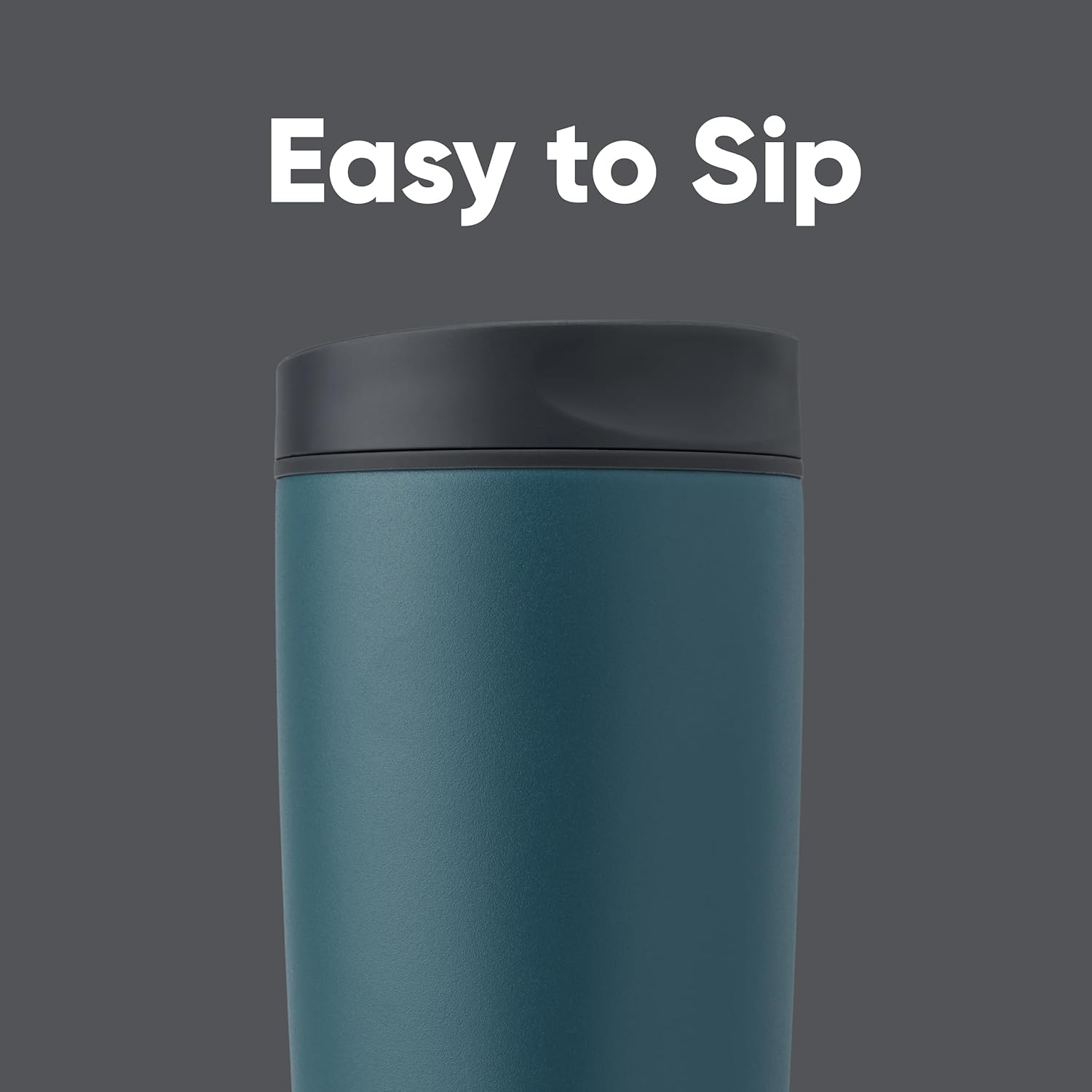 SmoothSip Slider Insulated Stainless Steel Coffee Tumbler, Reusable Iced Coffee Cup, Hot Coffee Travel Mug, BPA Free