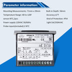 for Dixell XR06CX-4N1F1 Temperature Controller with 2 NTC Sensor Probe