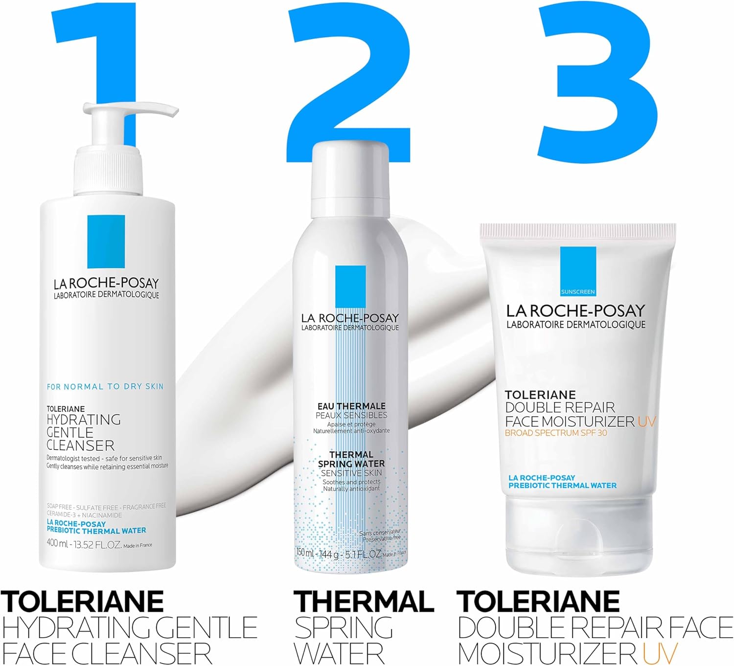 Toleriane Double Repair UV SPF Moisturizer for Face, Daily Facial Moisturizer with Sunscreen SPF 30