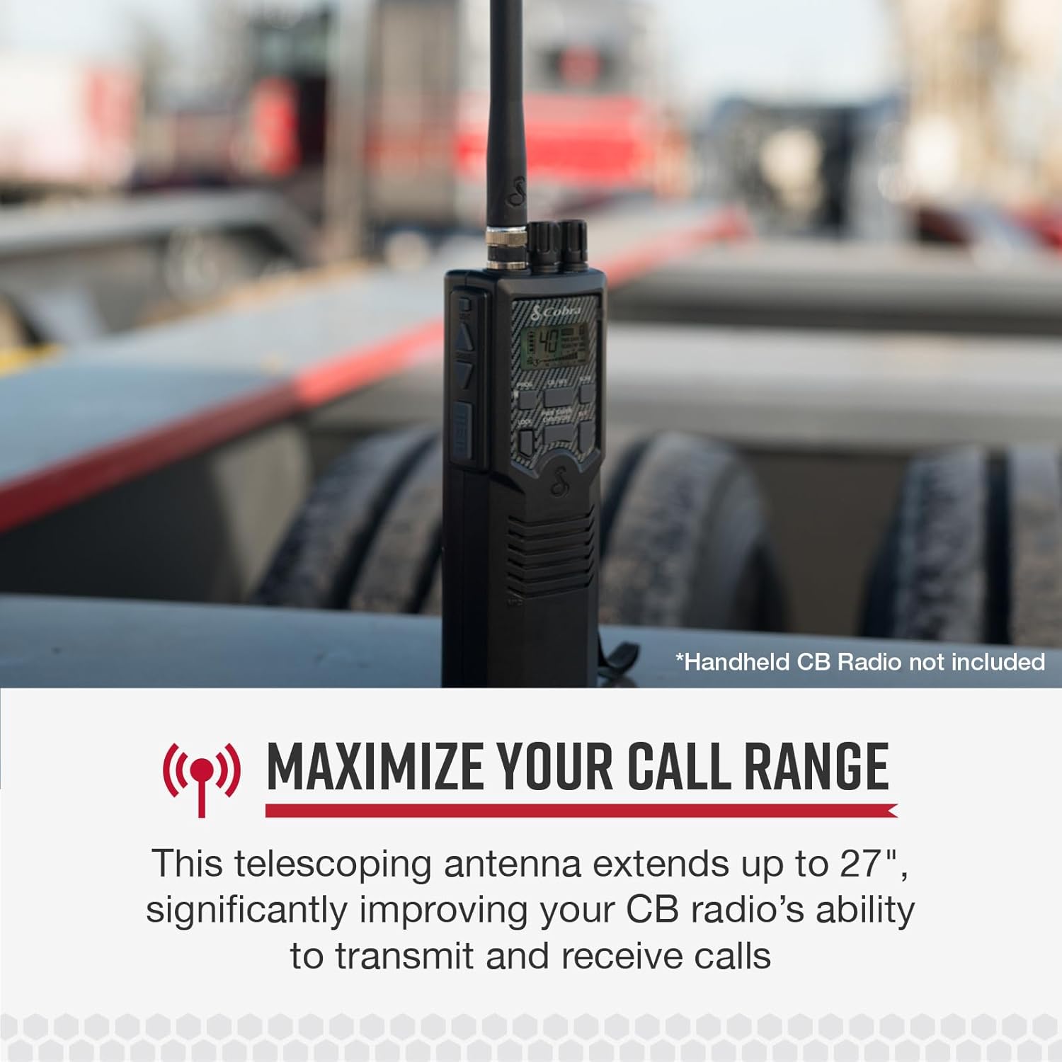 Telescoping Antenna for CB Radio with 27" Extension