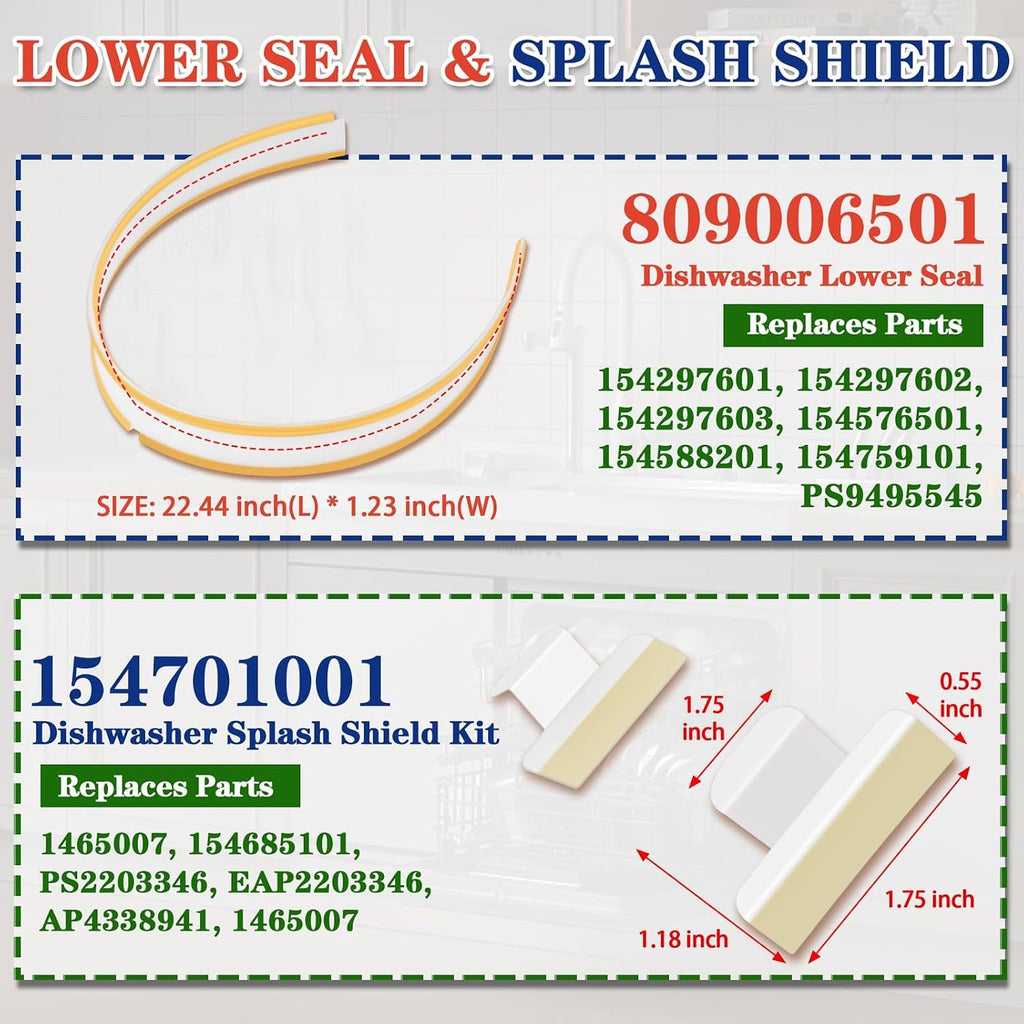 FGID2466QF4A FFBD2411NS0A FGHD2465NF1 Dishwasher Door Seal Fit Frigi-daire