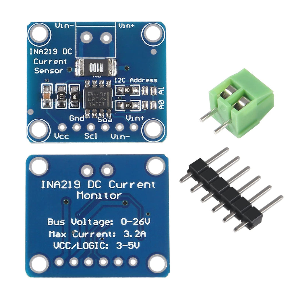 DORHEA 10PCS INA219 I2C Interface Bi-Directional DC Current/Power Monitoring Sensor Module DIY 3V-5V IIC I2C Current Power Supply Sensor SOT23 Breakout Module