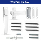 Screen and Storm Door Push Button Latch Handle Set with Night Lock