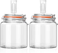 0.6 Gallon Fermentation Jars with Airlocks, 2 Pack Glass Kit | 4.2 inch wide mouth, small batch size