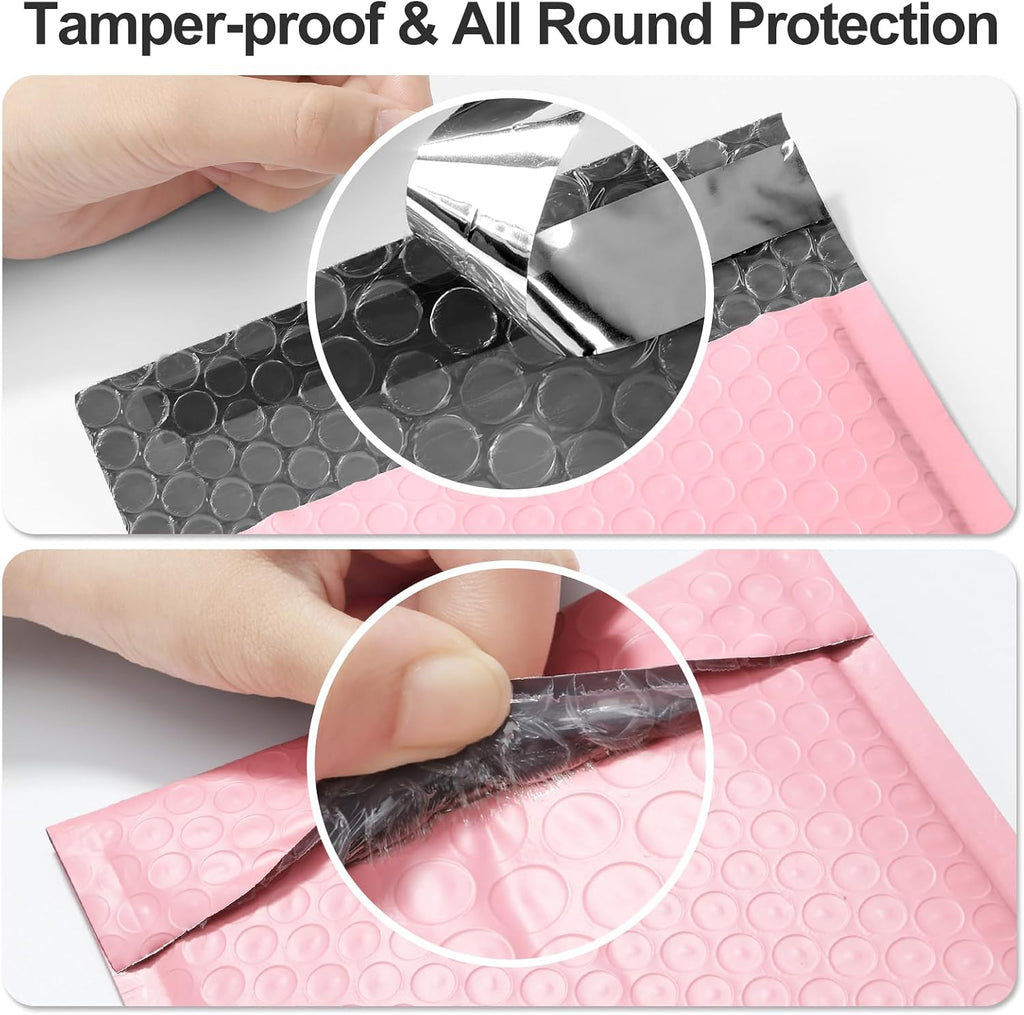 Bubble Mailers 8.5x12 Inch 25pc Light Pink Shipping Bags, Chic Packaging Bags For Small Business, Colored Padded