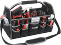 16 Inch Tool Bag, Electrician Tool Bag, Open Top Tool Bags, 26 Pockets Can Hold Many Tools, Steel Handle and