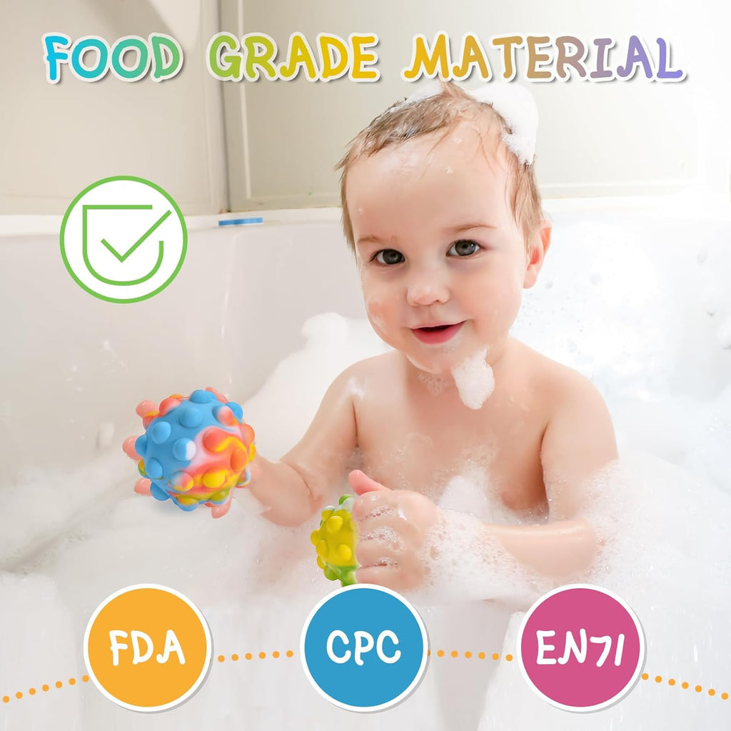 Pop It Stress Ball,Easter Basket Stuffers 3D Food-Grade Silicone,Anti-Anxiety Squeeze Sensory Toy for Kids Adults
