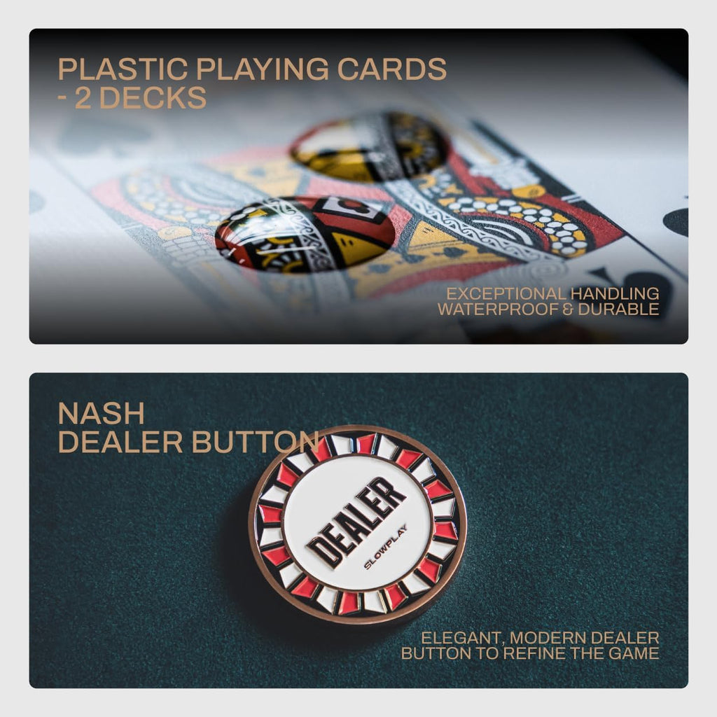 Nash Clay Poker Set, 14g&40mm Poker Chips for Texas Hold'em | Black Gold Edition; 500 pcs Numbered Full Set; premium