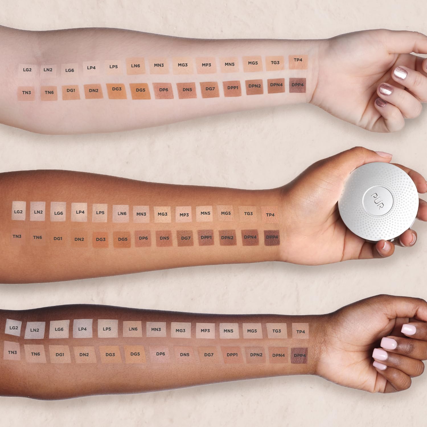 PÜR MINERALS 4-in-1 Pressed Mineral Makeup Powder Foundation with SPF 15 - Concealer & Finishing Compact Pressed