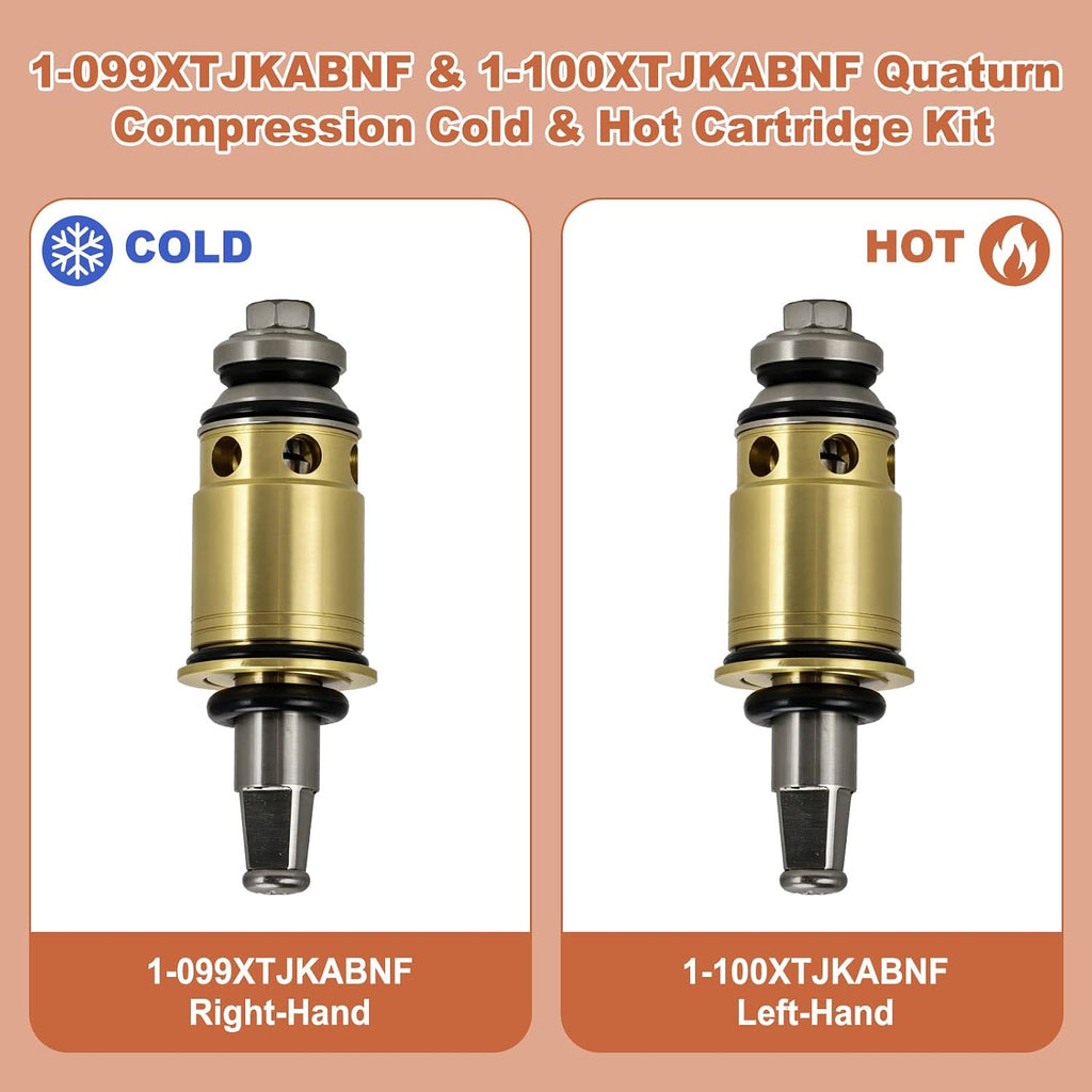 1-099XTJKABNF & 1-100XTJKABNF Quaturn Compression Cold & Hot Cartridge Kit