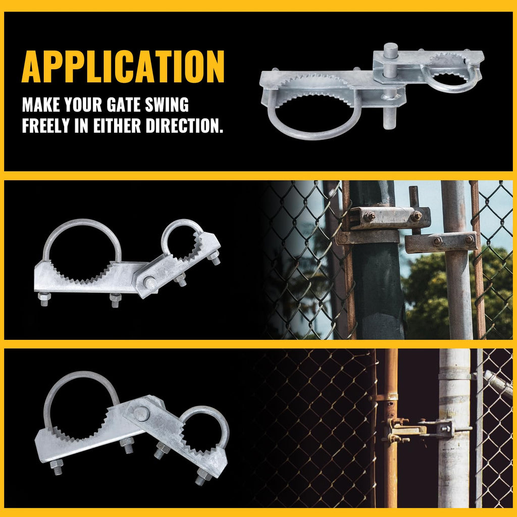 4 Inch Chain Link Gate Hinge 2-Pack, 180 Degree Gate Hinge