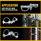 4 Inch Chain Link Gate Hinge 2-Pack, 180 Degree Gate Hinge