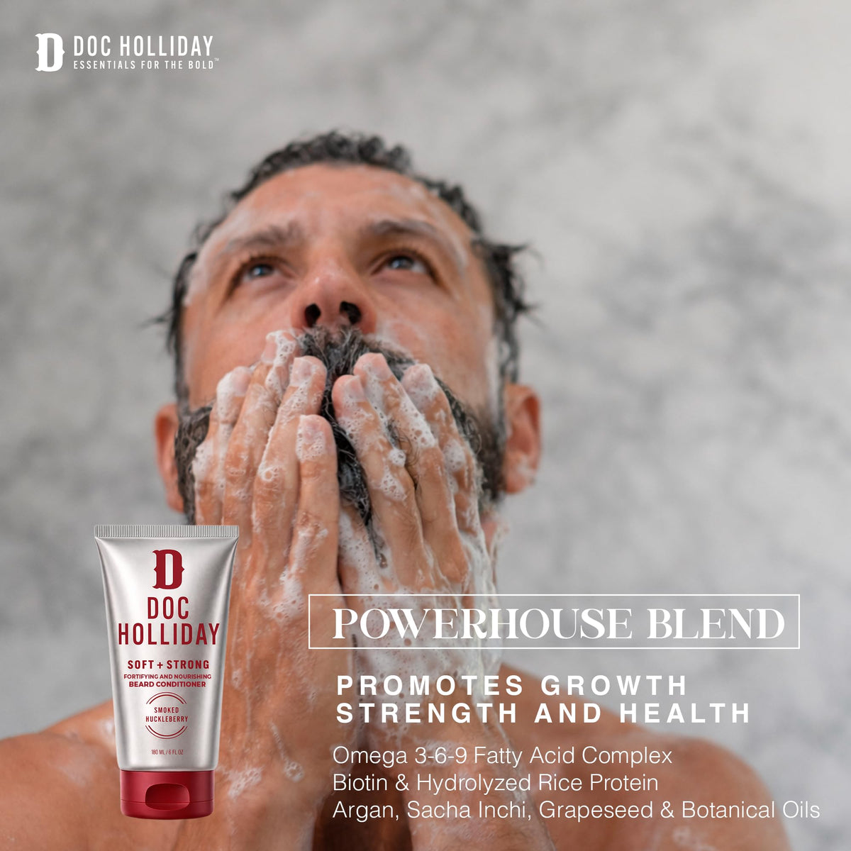 Soft + Strong Beard Conditioner, Smoked Huckleberry