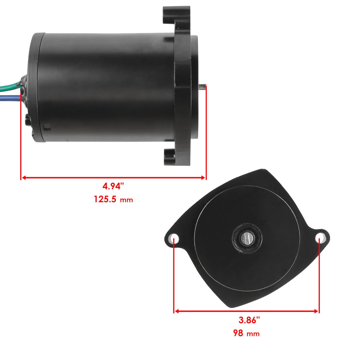 Caltric Tilt Trim Motor Compatible with Mercury 828708 878265A1 878265A4 828708T 8M0031551 / API PT486NM