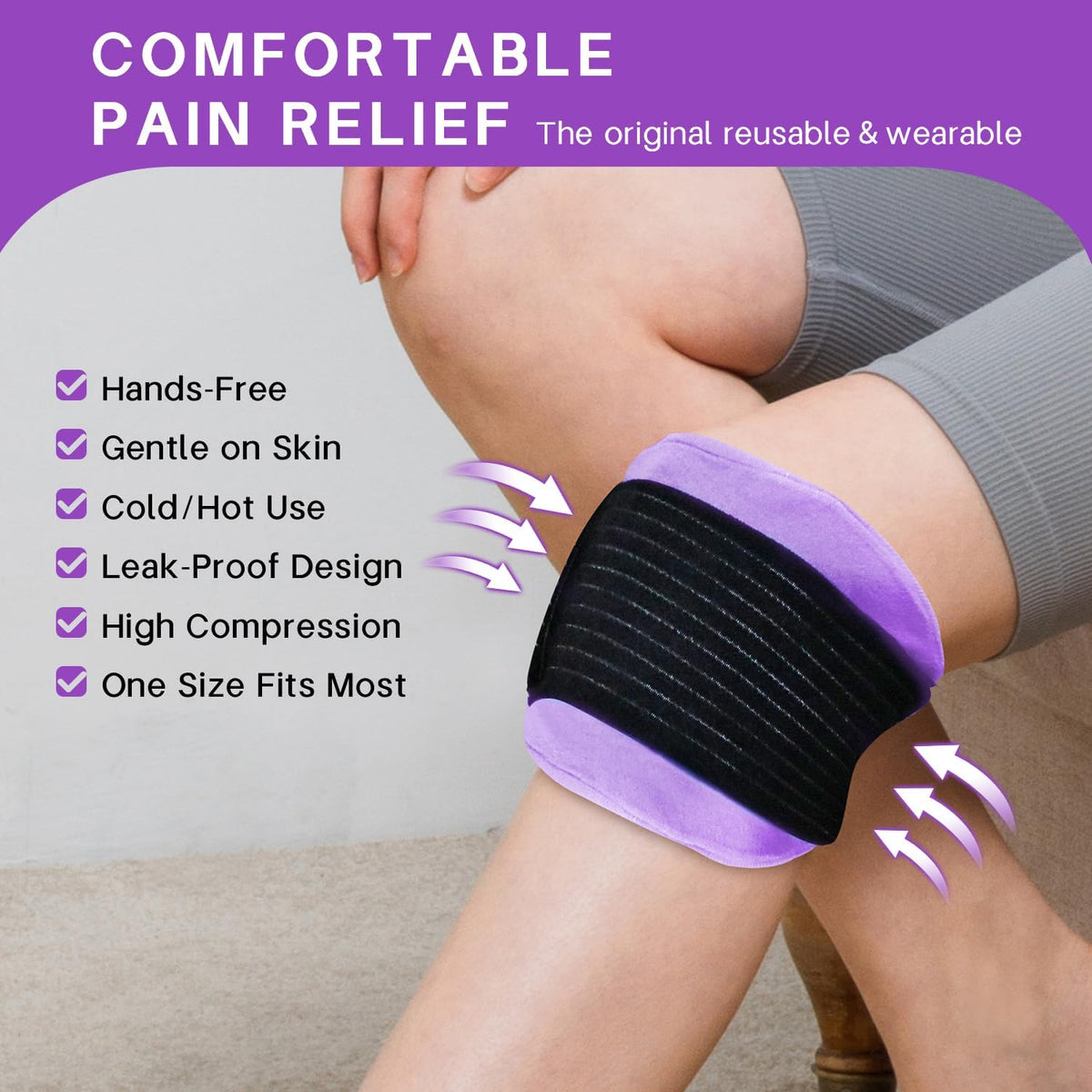 Ice Packs for Injuries Reusable Gel 2 Hot Cold Compress Therapy Pack