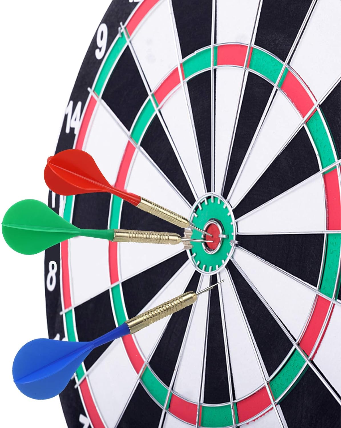 18 Pack Steel Tip Darts, 16 Grams Metal Tip Dart Set, Darts Metal Tip Set, Metal Darts for Dartboard