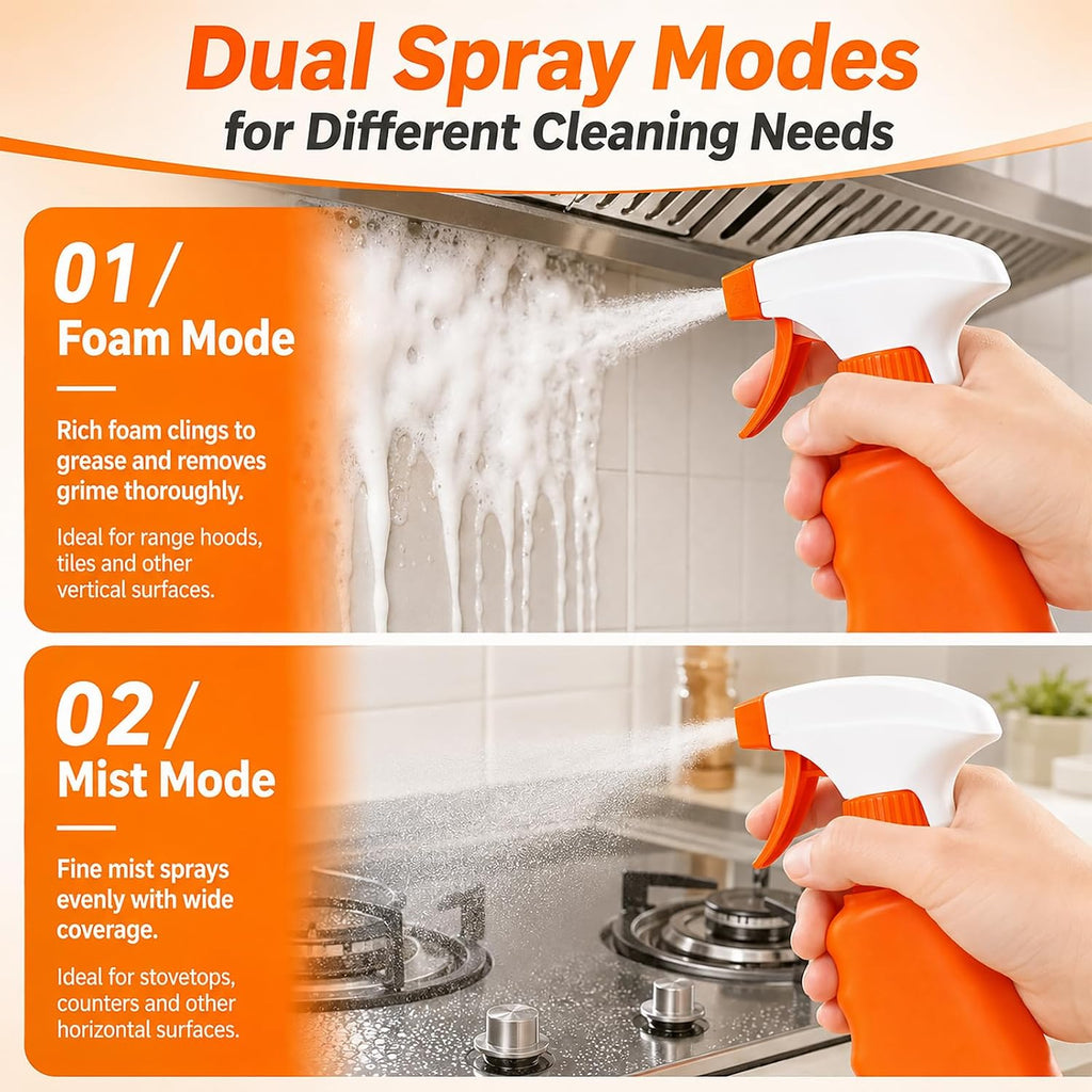 Kitchen Degreaser Spray, Heavy-Duty All Purpose Cleaning