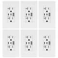 TOPGREENER 4.2A Dual Type C&A USB Wall Outlet, Charging Power Receptacle