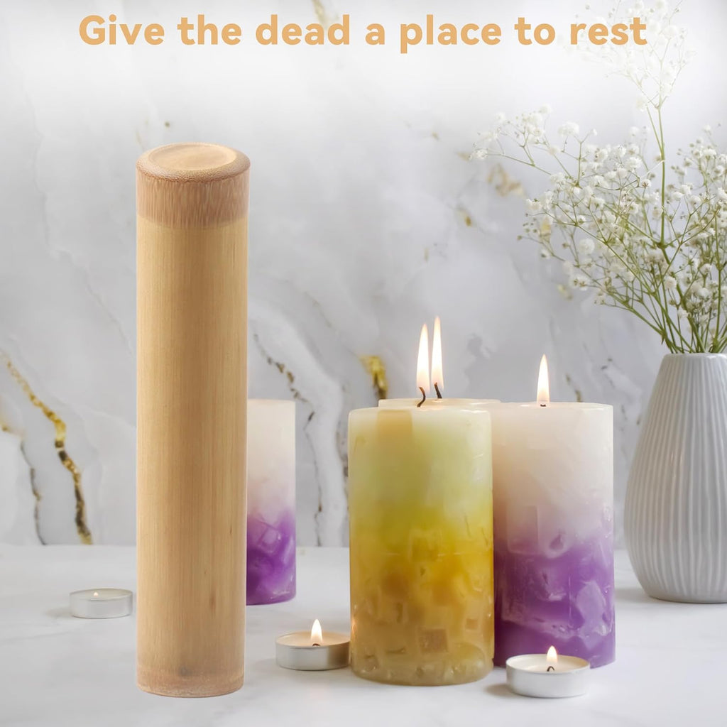 4 PCS Scattering Urns for Human Ashes Adult, 7.48''x 1.42'' Small Scattering Tubes with Black Velvet Bag