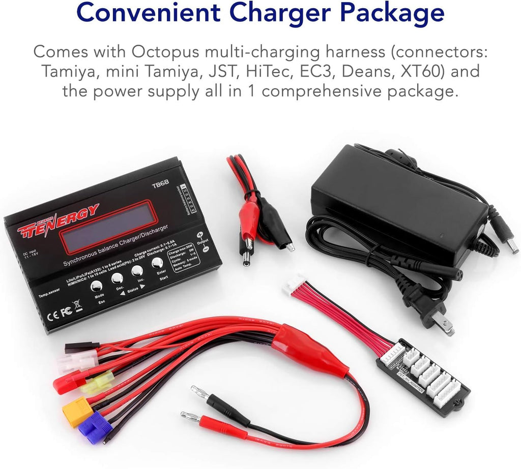 1S-6S Digital Battery Pack Charger for Li-Fe/Li-PO/NiCd/NiMH Packs Balance Charger Discharger