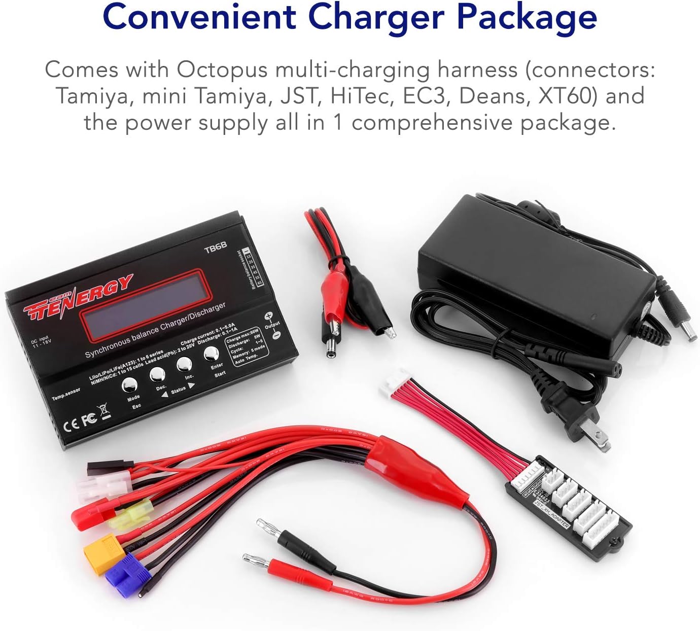 1S-6S Digital Battery Pack Charger for Li-Fe/Li-PO/NiCd/NiMH Packs Balance Charger Discharger