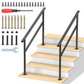 2PCS Hand Rails for Outdoor Steps 2-5 Steps Wrought Iron Handrails