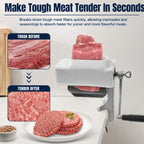 Manual Meat Tenderizer Cuber Tool, Heavy Duty Meat Tenderizer Machine, Desktop Clamp On Steak Flatten Cuber Rolling