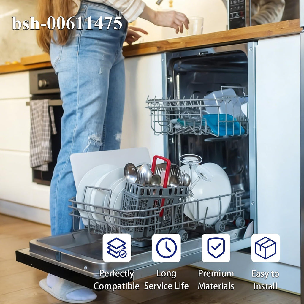 16 Pack 611475 Dishwasher Upper Lower Disrack Wheel Assembly, Grey