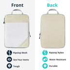 Compression Packing Cubes 10 Set, Compressible Space-Saving Packing Cubes for Travel - Compression Bags, Luggage